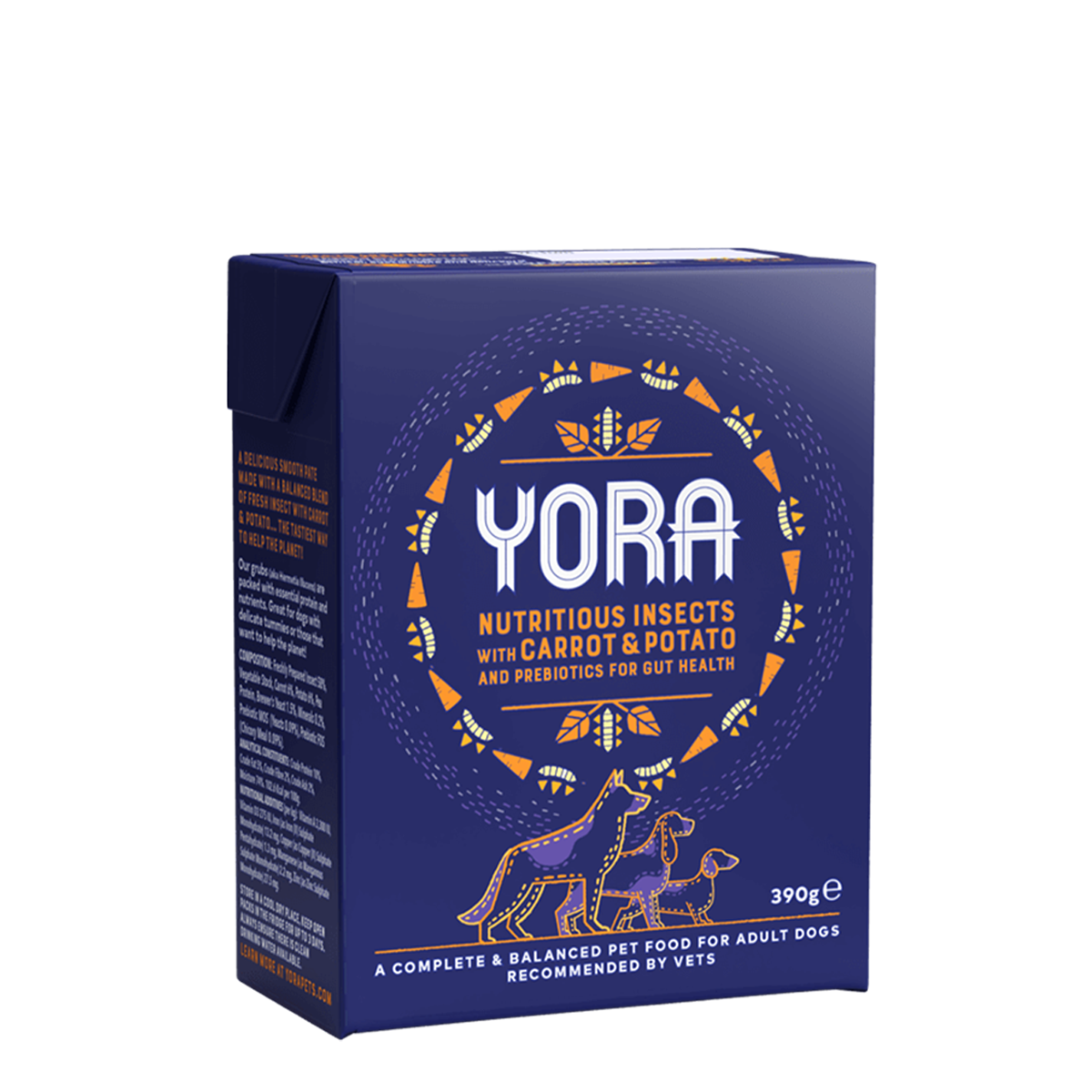 YORA Dog Food: Paté Insect, Carrot with Potato 390g