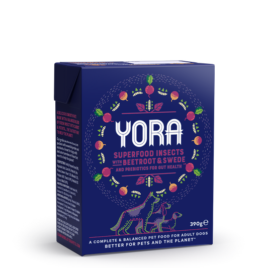 YORA Dog Food: Pâté Insect, Beetroot & Swede 390g