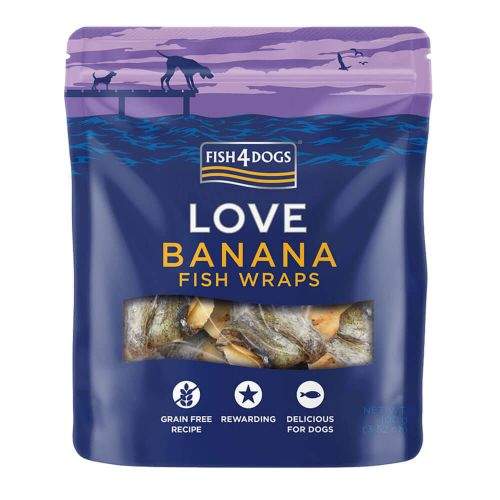 Fish4Dogs Treats: Banana Fish Wraps 100g