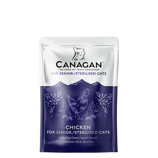 Canagan Wet Cat Food: Pouch Sterilised & Senior Chicken 8x85g