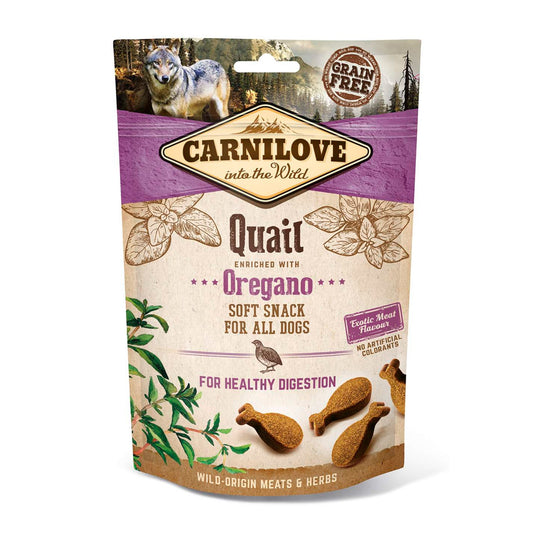 Carnilove Dog Treats: Soft Quail with Oregano 200g