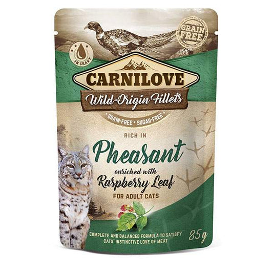 Carnilove Wet Cat Food: Pouch Adult Pheasant with Raspberry 85g