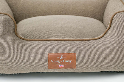Snug & Cosy Heritage Tweed High Sided Orthopaedic Coffee Bed