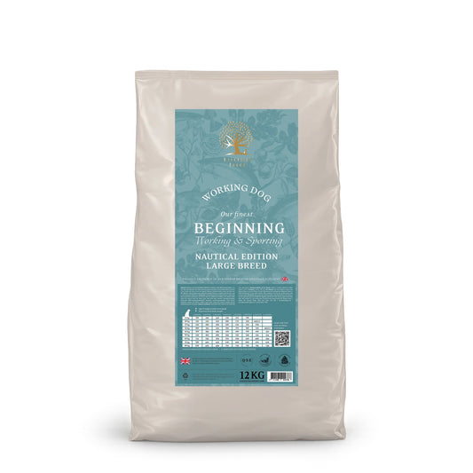 Essential Dog Food: Working Puppy The Beginning Nautical Living Large Kibble
