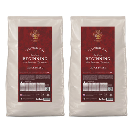 Essential Dog Food: Working Puppy The Beginning (Duck, Chicken & Salmon) Large Kibble