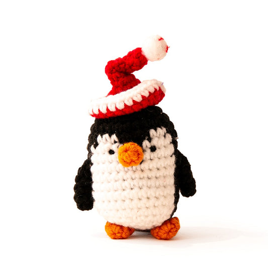 Great&Small Cosy Winter Wishes Knitted Penguin Cat Toy