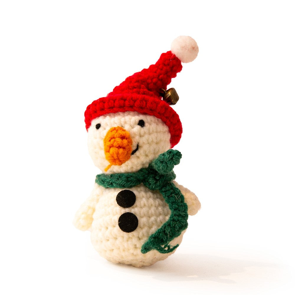 Great&Small Cosy Winter Wishes Knitted Snowman Cat Toy