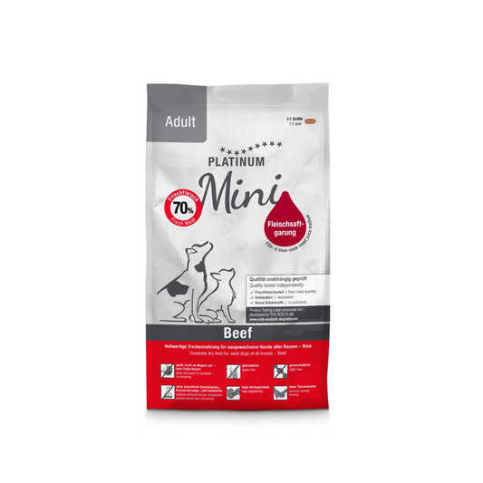 Platinum Dog Food: Mini Adult Beef 900g