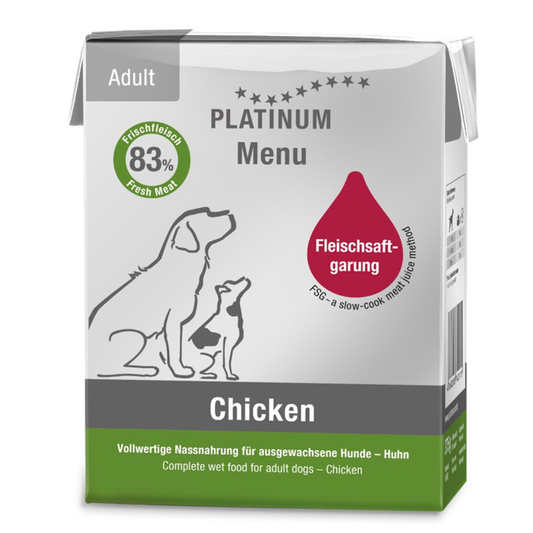 Platinum Dog Food: Wet Food Menu Adult Chicken 375g