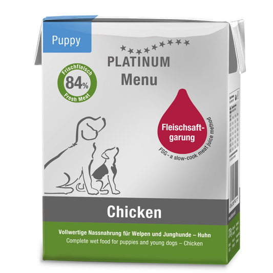 Platinum Dog Food: Wet Food Menu Puppy Chicken 375g