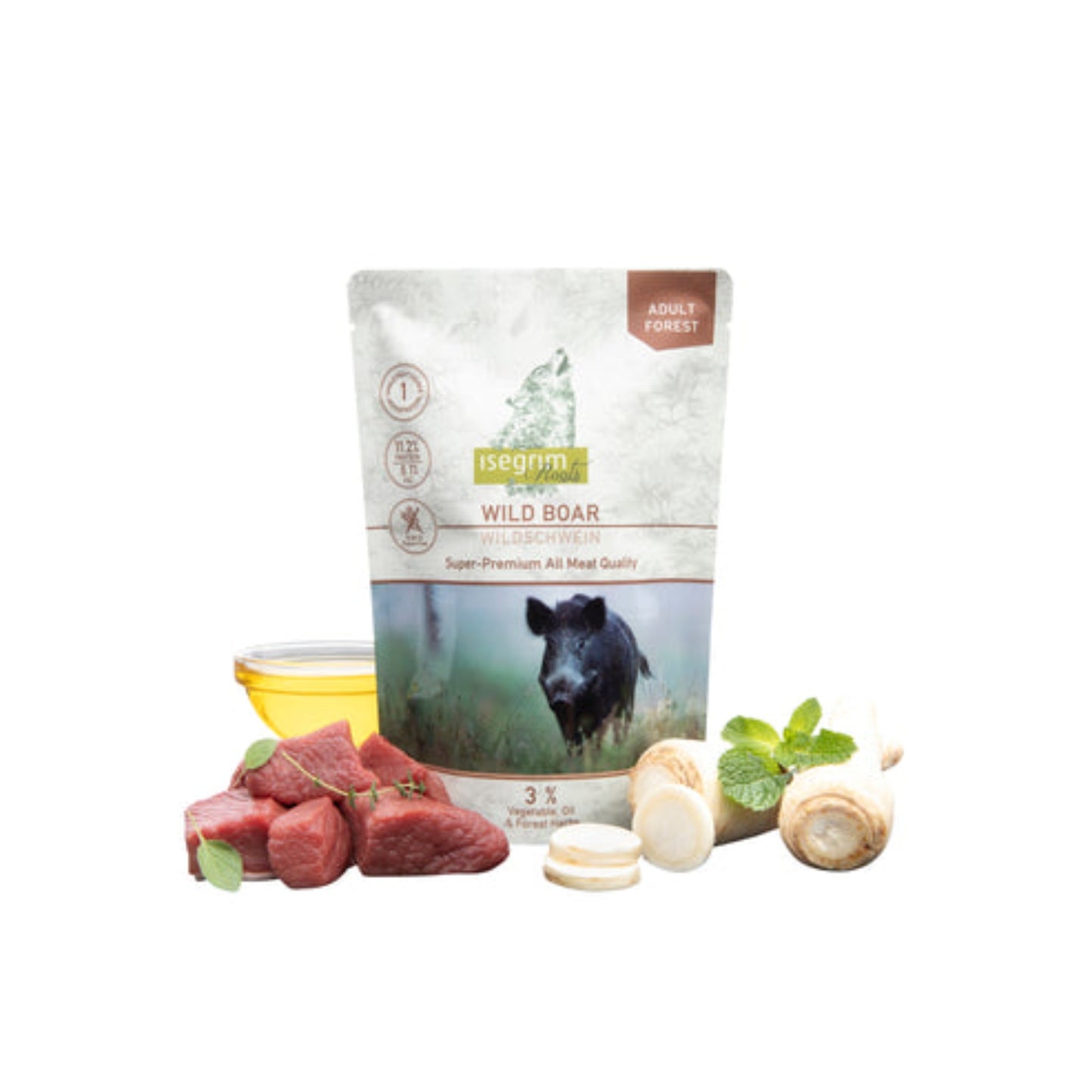 Isegrim Wet Dog Food: Adult Wild Boar 410g