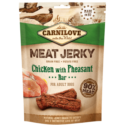 Carnilove Dog Treats: Meat Jerky Chicken with Pheasant 100g