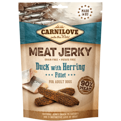 Carnilove Dog Treats: Meat Jerky Duck with Herring 100g