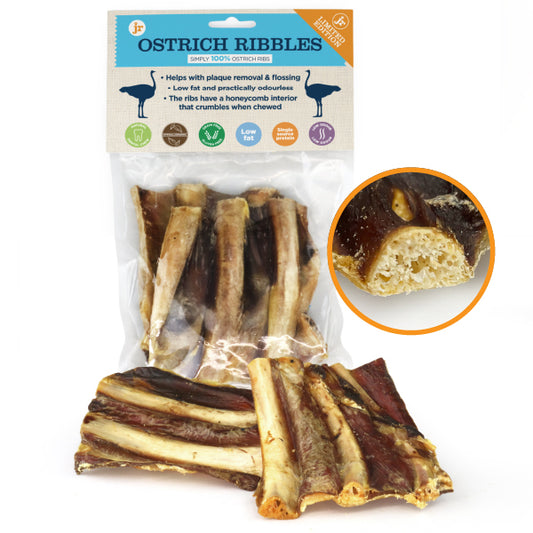JR Pet Ostrich Ribbles 2pk