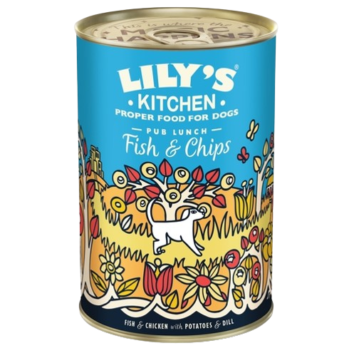 Lily's Kitchen Wet Dog Food: Fish & Chips 6x400g