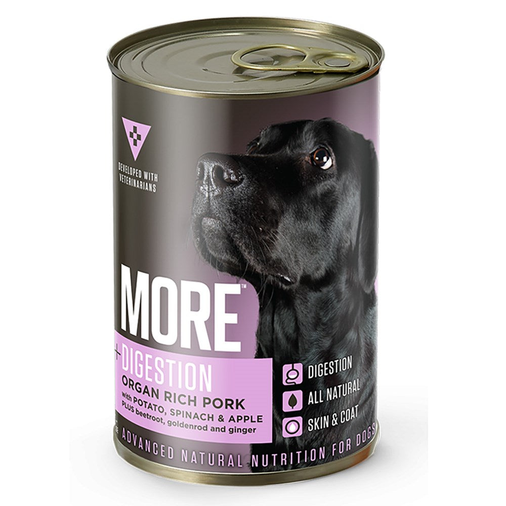 MORE Wet Dog Food: +Support Digestion Pork 6x400g