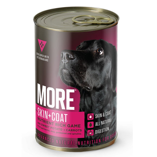 MORE Wet Dog Food: +Support Skin & Coat Game 400g