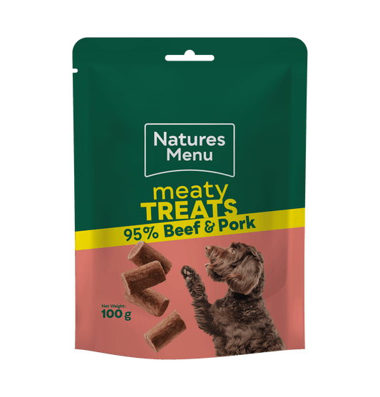 Natures Menu Dog Treats: Beef & Pork 100g
