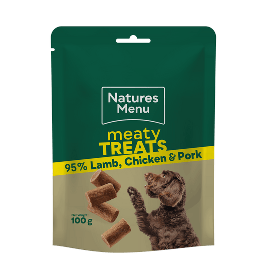 Natures Menu Meaty Dog Treats Lamb, Chicken & Pork