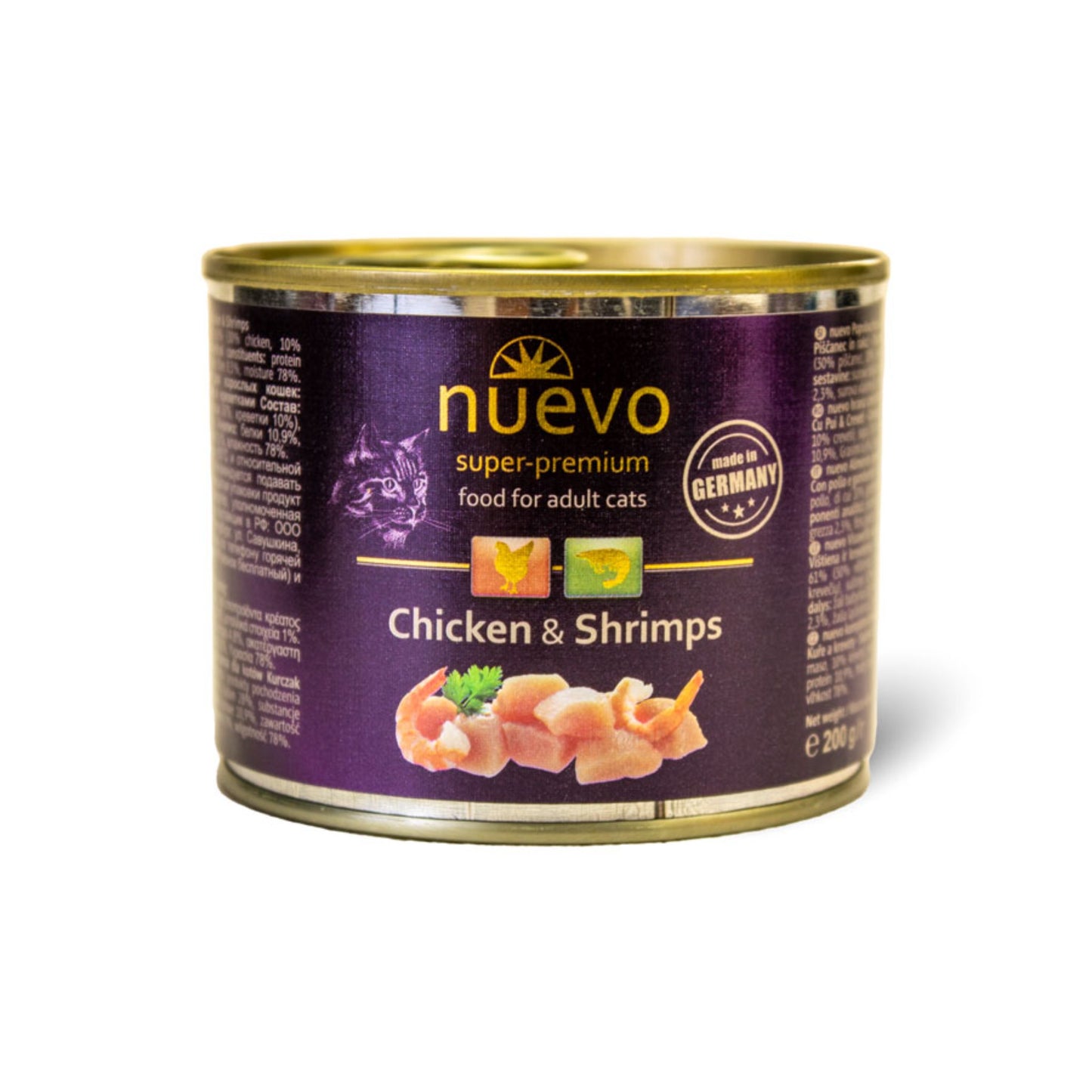 Nuevo Wet Cat Food: Adult Chicken & Shrimps 200g