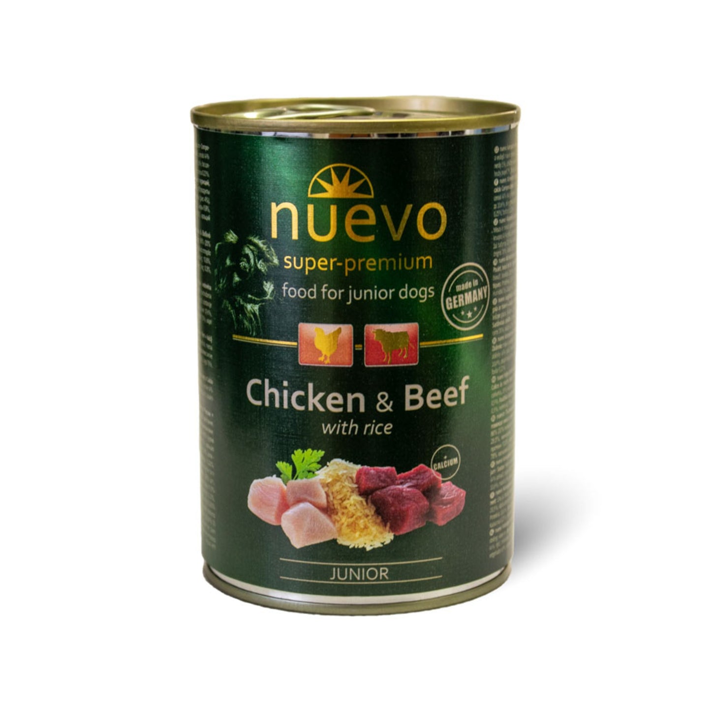 Nuevo Wet Dog Food: Junior Chicken & Beef with Rice 400g