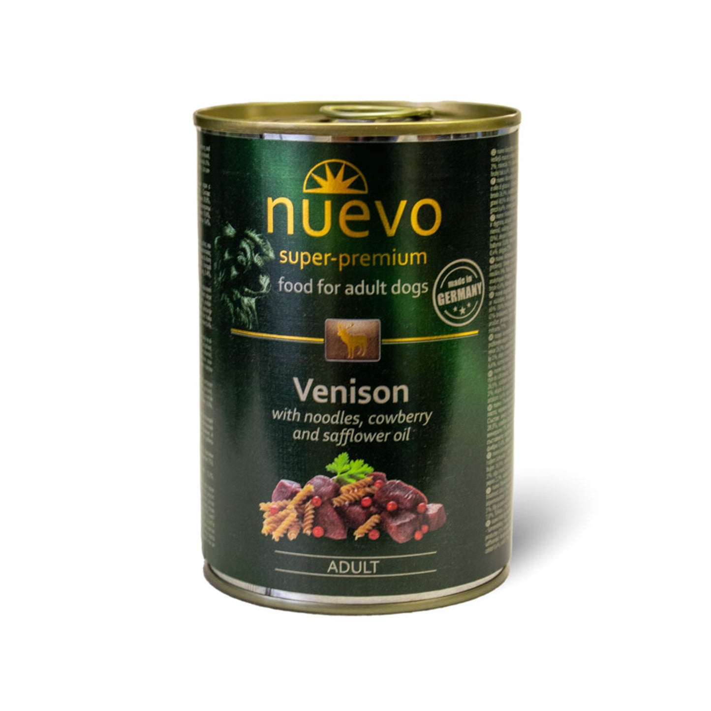 Nuevo Wet Dog Food: Adult Venison with Noodles 400g