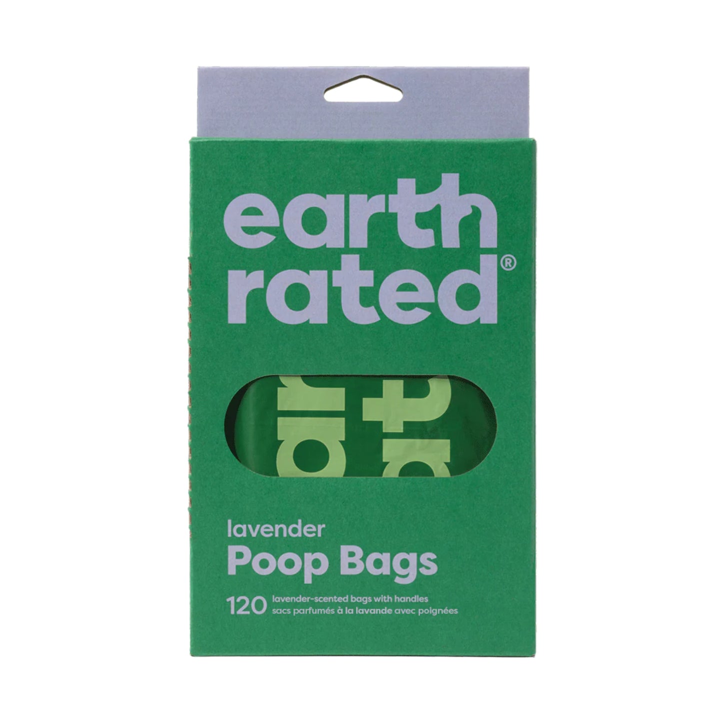 Earth Rated Lavender Scented Poop Bags with Tie Handles 120pk