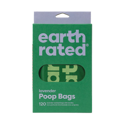 Earth Rated Lavender Scented Poop Bags with Tie Handles 120pk