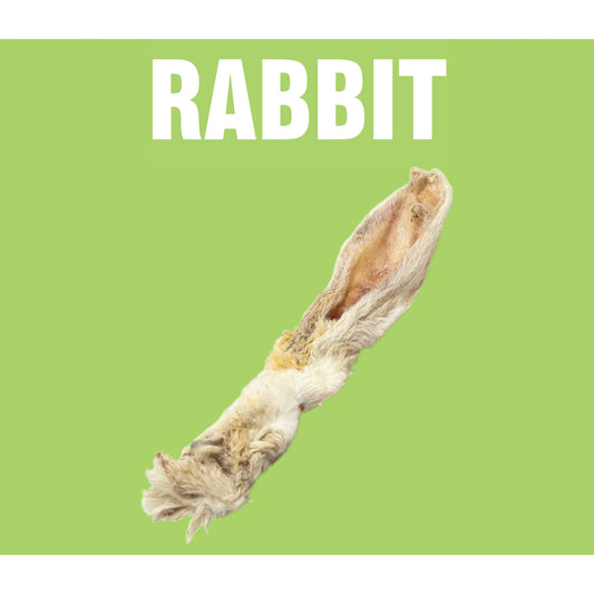 Natural Dog Treats Rabbit Ears with Hair 500g