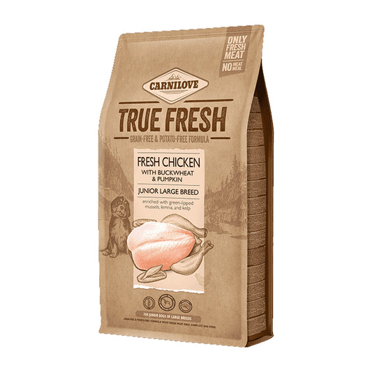 Carnilove Dog Food: True Fresh Junior Large Breed Chicken 12kg (3x4kg)