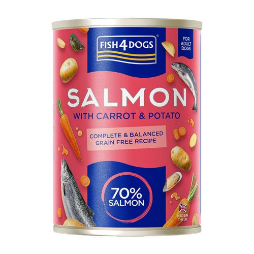 Fish4Dogs Wet Dog Food: Finest Adult Salmon with Carrot & Potato