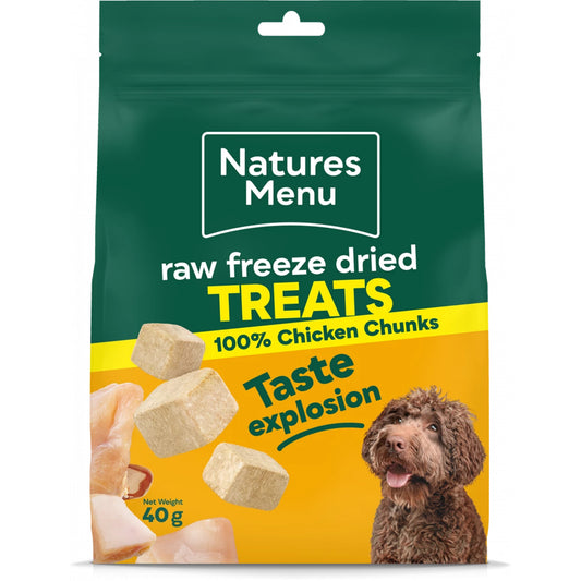 Natures Menu Raw Freeze Dried Chunk Dog Treats Chicken 40g