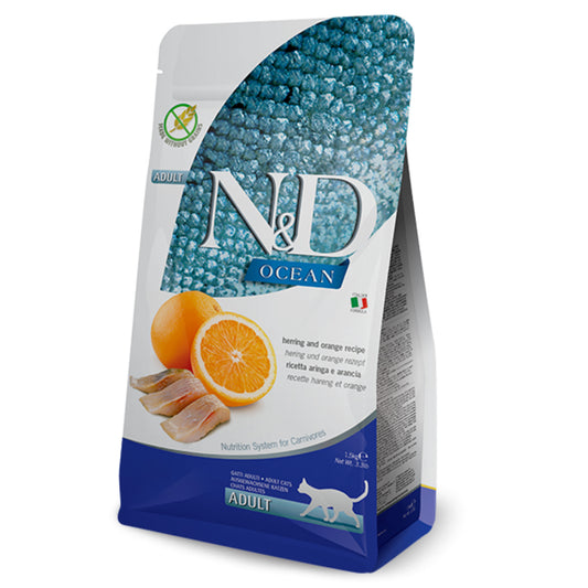 Natural & Delicious Cat Food: Ocean Adult Herring & Orange