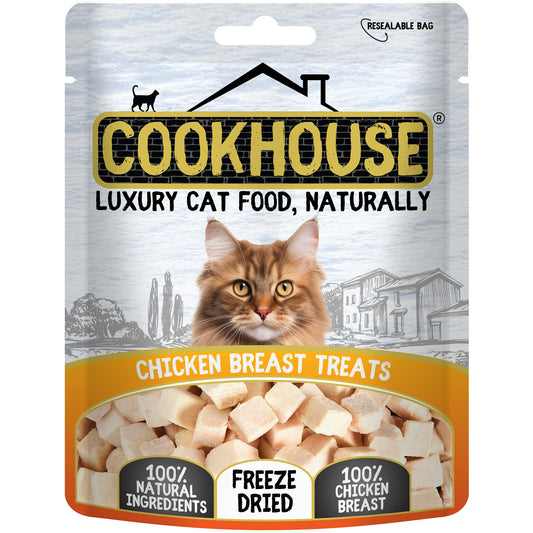 Cookhouse Freeze Dried Cat Treats 100% Chicken Breast 10g