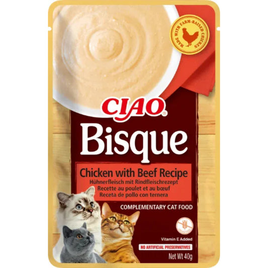 CIAO Cat Bisque Chicken with Beef Recipe 40g