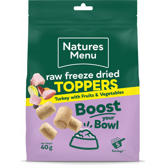 Natures Menu Raw Freeze Dried Toppers Turkey 40g