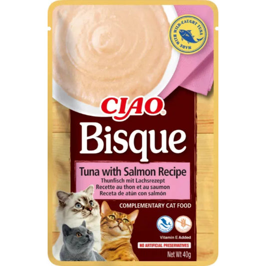 CIAO Cat Bisque Tuna with Salmon Recipe 40g