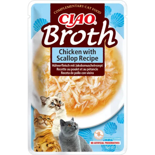 CIAO Cat Broth Chicken with Scallop Recipe 40g