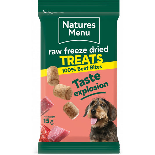 Natures Menu Raw Freeze Dried Dog Treats Beef 15g