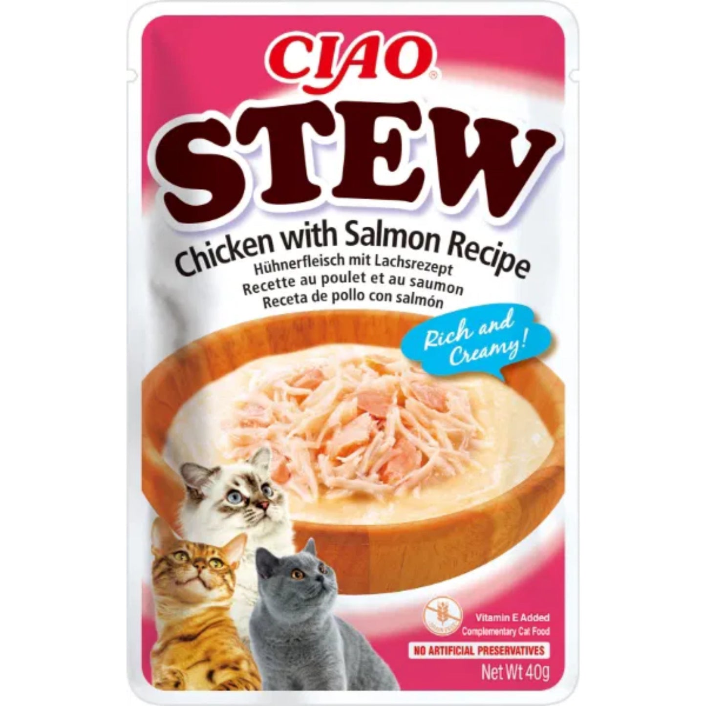 CIAO Cat Stew Chicken with Salmon Recipe 40g