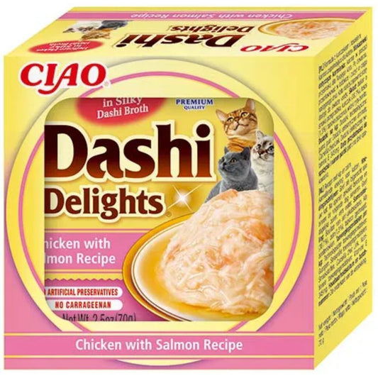 CIAO Cat Dashi Delights Chicken with Salmon Recipe 70g