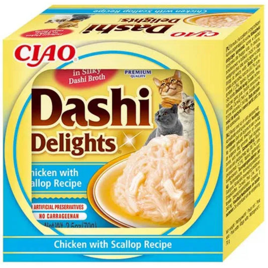 CIAO Cat Dashi Delights Chicken with Scallop Recipe 70g