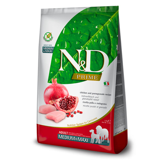 Natural & Delicious Dog Food: Prime Adult Medium/ Large Chicken & Pomegranate 12kg