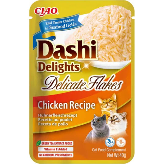 CIAO Cat Dashi Delights Delicate Flakes Chicken Recipe 40g