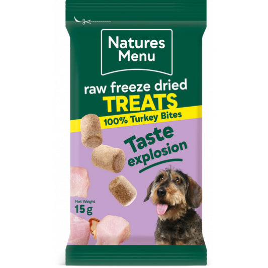 Natures Menu Raw Freeze Dried Dog Treats Turkey 15g