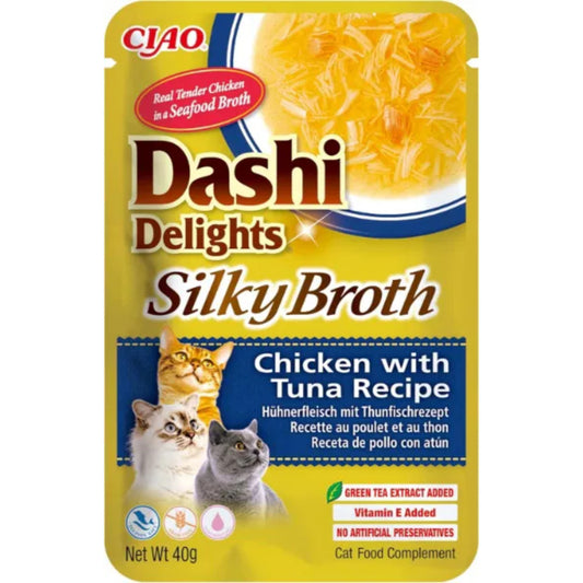 CIAO Cat Dashi Delights Delicate Silky Broth Chicken with Tuna 40g