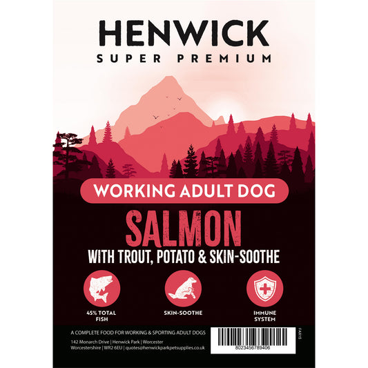 Dry Dog Food: Adult 45% Salmon with Trout, Potato & Skin-Soothe 15kg