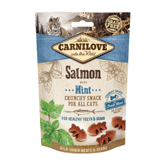 Carnilove Cat Treats: Crunchy Salmon with Mint 50g