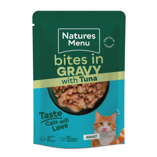 Natures Menu Wet Cat Food: Pouch Adult Tuna Bites in Gravy 85g