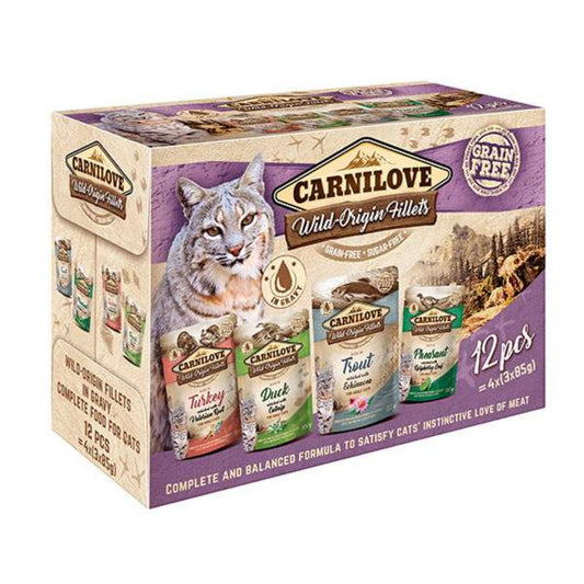 Carnilove Wet Cat Food: Pouch Adult MultiPack 12x85g
